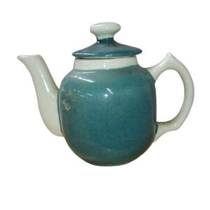 Czechoslovakia Elegant Blue And White Ceramic Teapot